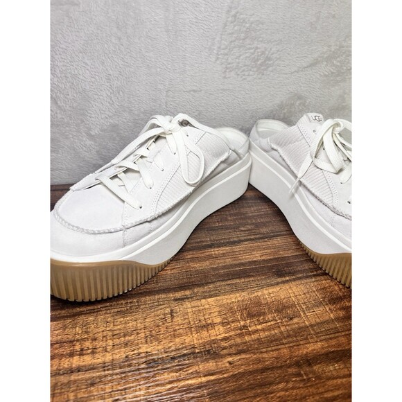 UGG Ez Duzzit Mule Suede Sneakers Women’s 12 Suede Platform White Preppy - Picture 5 of 10
